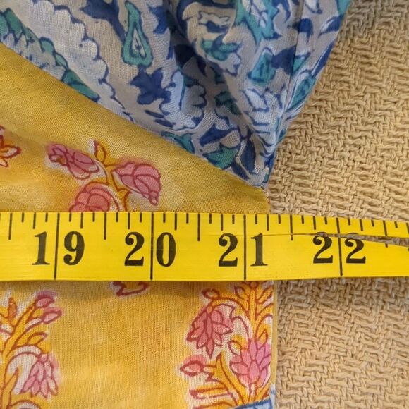 Dolma Women's Blouse S/M Indian Hand Block Print Top 100% Cotton Bell Sleeves - Picture 7 of 12